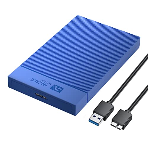 2.5 Gehäuse SANZANG 2,5-Zoll-SATA-SSD-Festplattengehäuse – 5 Gbit/s High-Speed, USB 3.0 auf SATA III-Festplattengehäuse kompatibel mit MacBook Pro Air WD Seagate Toshiba Samsung Hitachi, Blau von SAN ZANG MASTER