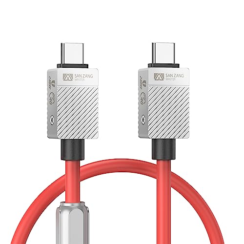 240W Kabel USB-C zu USB-C Kabel für Thunderbolt 4 (0,5 m) 40Gpbs Datenübertragung, 8K Display/Duales 4K Typ-C-Kabel Kompatibel mit Thunderbolt 4/3 USB 4 für Typ-C MacBooks, iPad Pro, Hub, Docking，Red von SAN ZANG MASTER