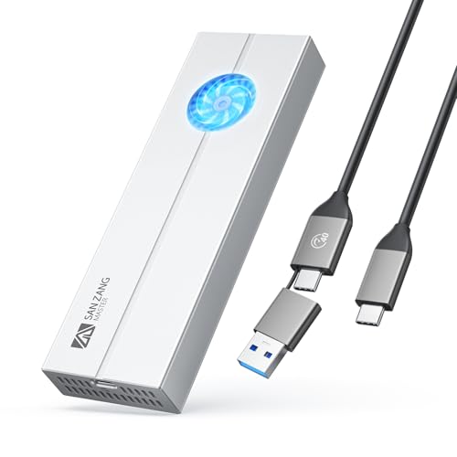 SAN ZANG MASTER 40 Gbps M2 SSD Gehäuse, USB 4 NVMe SSD Gehäuse für Thunderbolt 4/3, von SAN ZANG MASTER