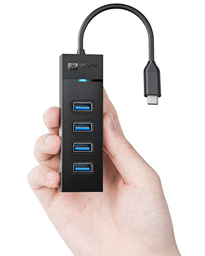 USB C Hub,4-Port USB Hub 3.0,Latenzfreier 5Gbps USB verteiler,Unterstützung OTG USB Type C Datenhub kompatibel mit MacBook Pro/Air,Surface Pro und Mobile HDD,USB Flash Drives von SAN ZANG MASTER