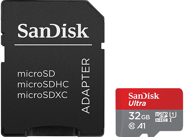 SANDISK 186500, Micro-SDHC Micro Speicherkarte, 32 GB, 100 MB/s von SANDISK