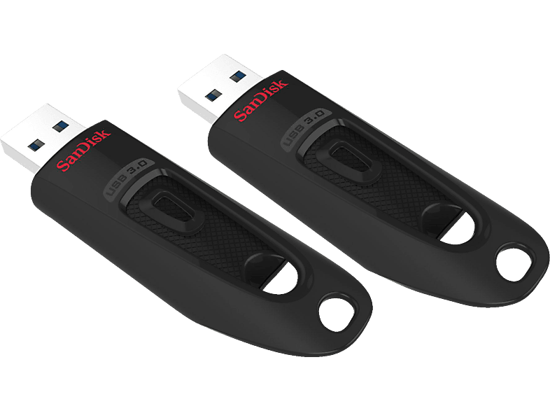 SANDISK 2er Pack Ultra - USB-Flash-Laufwerk, 64 GB, 130 MB/s, Schwarz von SANDISK