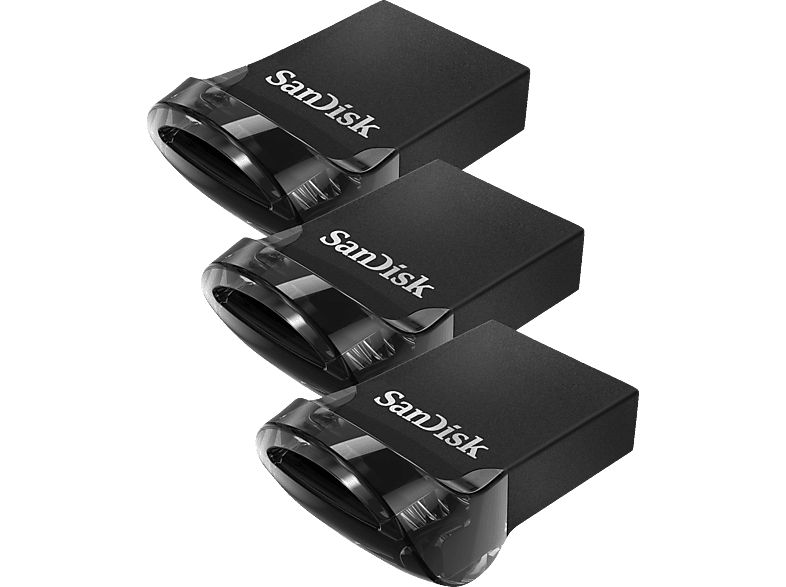 SANDISK 3er Pack Ultra Fit - USB-Flash-Laufwerk, 32 GB, 130 MB/s, Schwarz SANDISK 3er Pack Ultra Fit - USB-Flash-Laufwerk, 32 GB, 130 MB/s, Schwarz von SANDISK