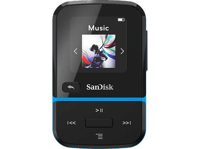 SANDISK Clip Sport Go MP3 Player (32 GB, Blau) von SANDISK