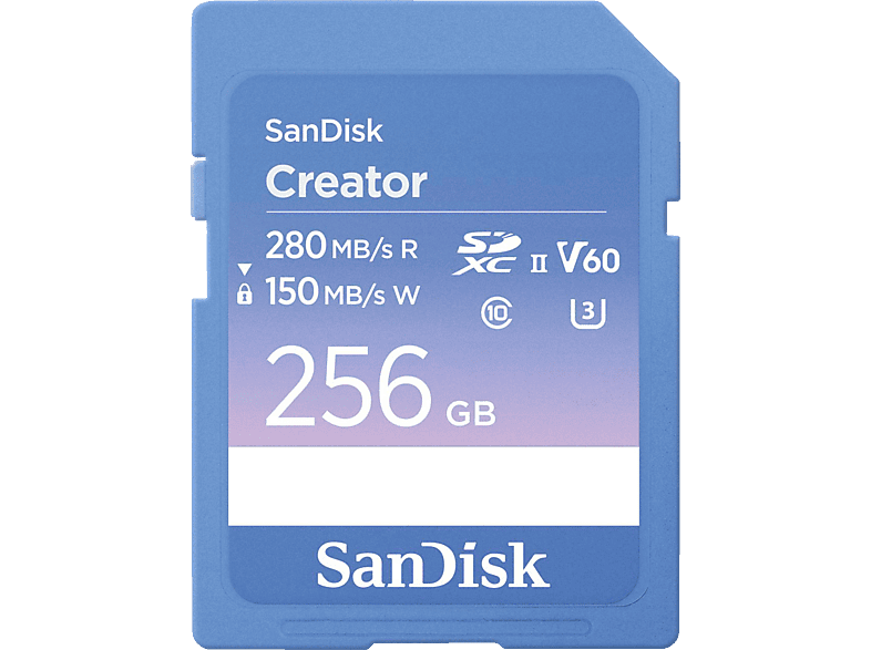 SANDISK Creator SD UHS-II, SDXC Speicherkarte, 256 GB, 280 MB/s von SANDISK