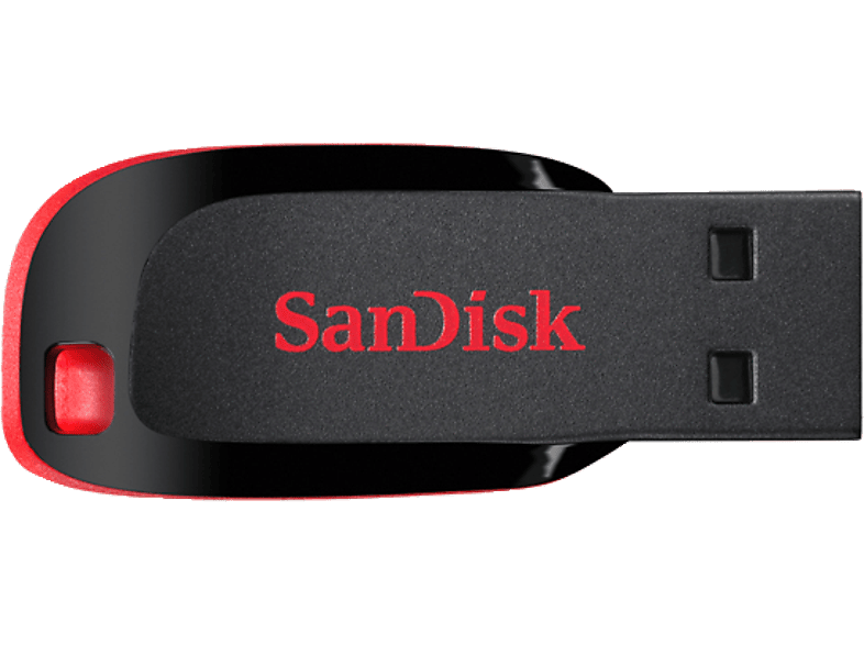 SANDISK Cruzer Blade USB-Stick, 128 GB, Schwarz/Rot von SANDISK