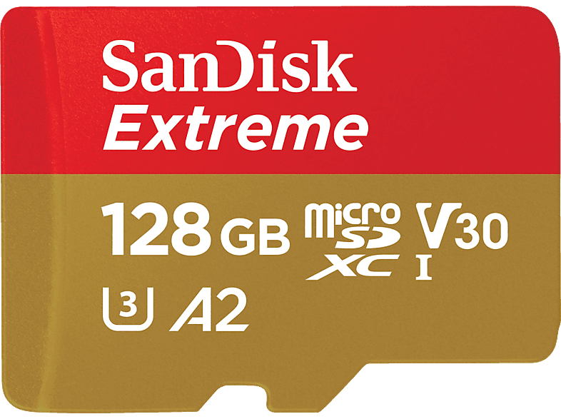 SANDISK Extreme® UHS-I, Micro-SDXC Speicherkarte, 128 GB, 190 MB/s von SANDISK