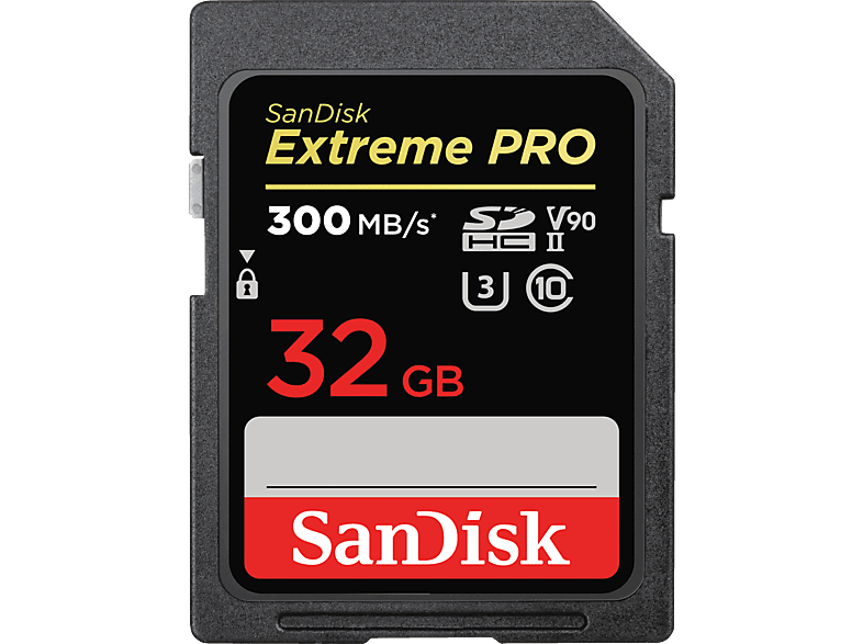 SANDISK Extreme PRO®, SDHC Speicherkarte, 32 GB, 300 MB/s von SANDISK