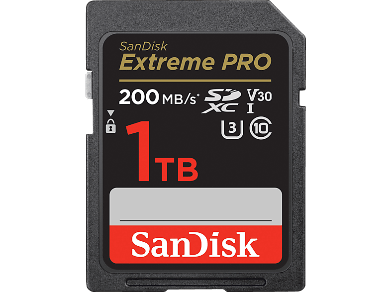 SANDISK Extreme PRO® UHS-I, SDXC Speicherkarte, 1 TB, 200 MB/s von SANDISK