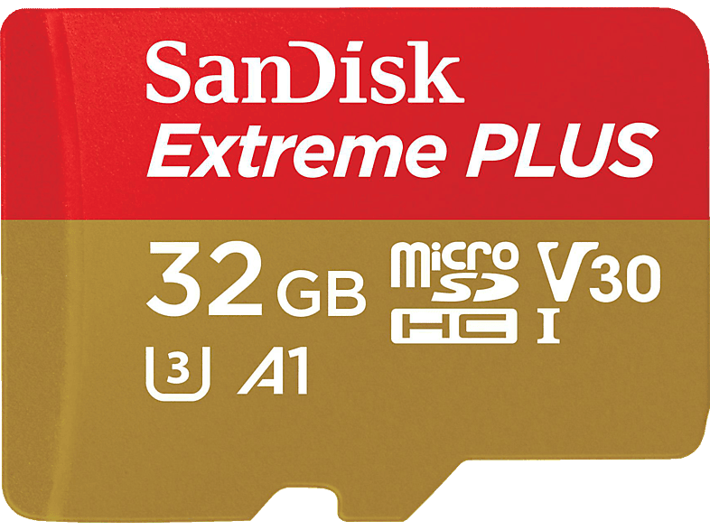 SANDISK Extreme Plus, Micro-SDHC Speicherkarte, 32 GB, 100 MB/s von SANDISK