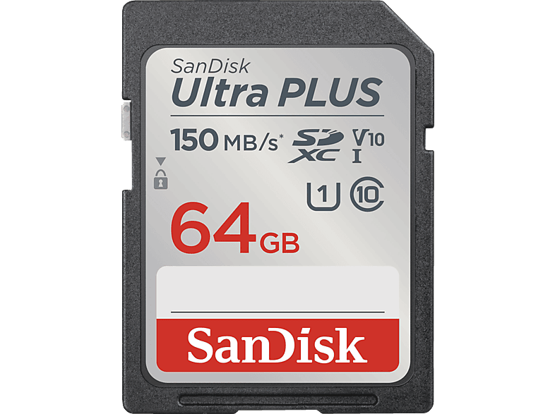 SANDISK PLUS SDXC™-UHS-I-Karte, SDXC Speicherkarte, 64 GB, 150 MB/s von SANDISK