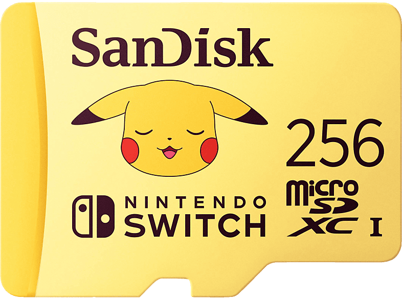 SANDISK Pokémon™ Pikachu microSD™-Karte 256 GB, Flash-Speicherkarte, Gelb von SANDISK