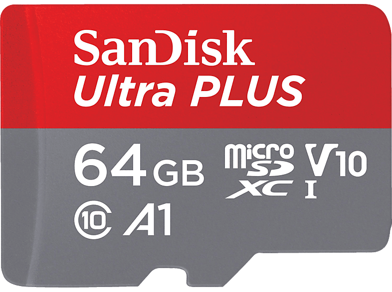 SANDISK Ultra® PLUS, Micro-SDXC Speicherkarte, 64 GB, 150 MB/s von SANDISK