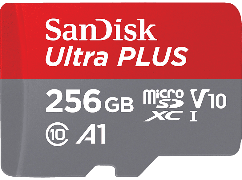 SANDISK Ultra® PLUS microSDXC™‐UHS‐I‐Karte, Micro-SDXC Speicherkarte, 256 GB, 160 MB/s von SANDISK