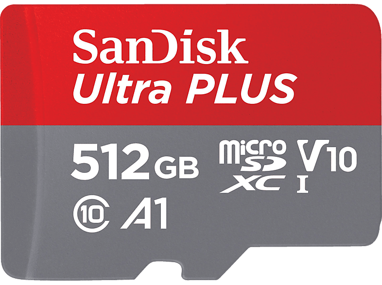 SANDISK Ultra® PLUS microSDXC™‐UHS‐I‐Karte, Micro-SDXC Speicherkarte, 512 GB, 160 MB/s von SANDISK