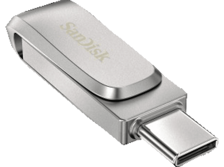 SANDISK Ultra Dual Drive Luxe USB-Stick, 128 GB, 400 MB/s, Silber von SANDISK