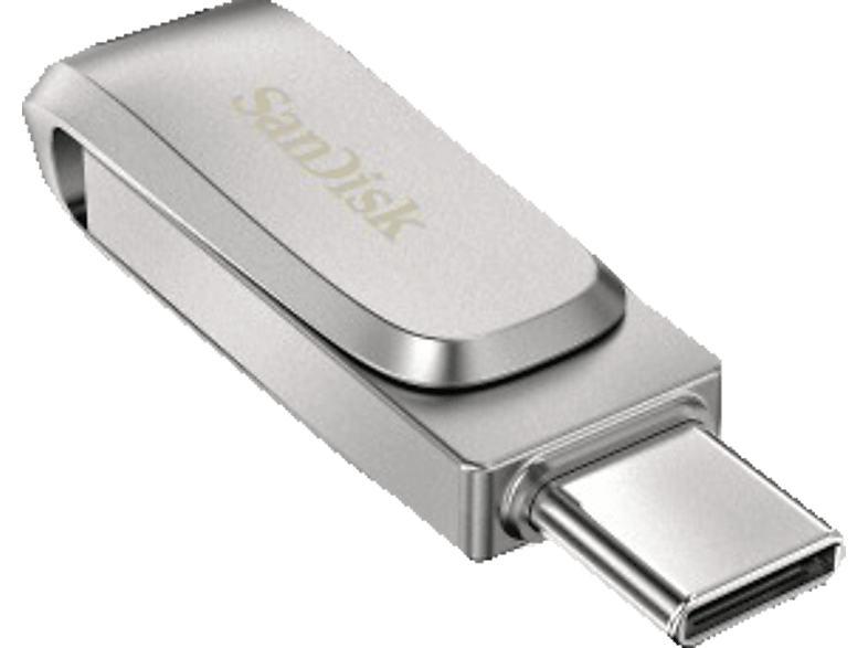 SANDISK Ultra Dual Drive Luxe USB-Stick, 256 GB, 400 MB/s, Silber von SANDISK