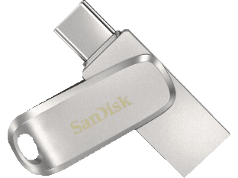 SANDISK Ultra Dual Drive Luxe USB-Stick, 64 GB, 400 MB/s, Silber SANDISK Ultra Dual Drive Luxe USB-Stick, 64 GB, 400 MB/s, Silber von SANDISK