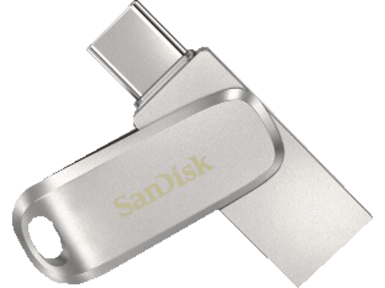 SANDISK Ultra Dual Drive Luxe USB-Stick, 64 GB, 400 MB/s, Silber von SANDISK