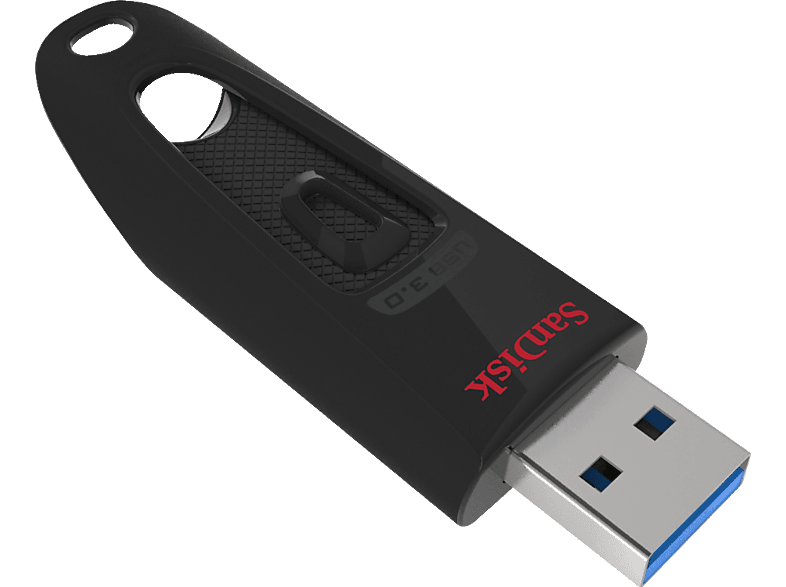 SANDISK Ultra USB-Stick, 128 GB, 100 MB/s, Schwarz von SANDISK