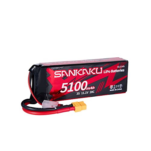 SANKAKU 3S 5100mAh 11,1V 20C Lipo Pack Akku mit XT60 für RC Flugzeug Quadrocopter Hubschrauber Drohne FPV SANKAKU 3S 5100mAh 11,1V 20C Lipo Pack Akku mit XT60 für RC Flugzeug Quadrocopter Hubschrauber Drohne FPV von SANKAKU
