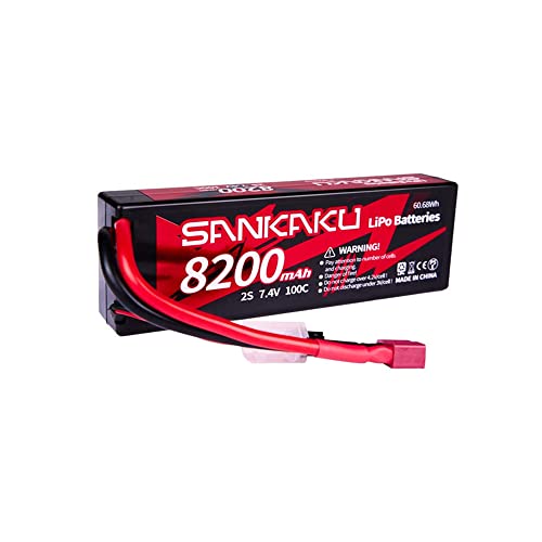 SANKAKU 8200mAh 2S Lipo Akku 100C 7,4V Lipo Hardcase mit Deans T Stecker für RC Buggy Fahrzeuge Auto LKW Tank Boot Hobby SANKAKU 8200mAh 2S Lipo Akku 100C 7,4V Lipo Hardcase mit Deans T Stecker für RC Buggy Fahrzeuge Auto LKW Tank Boot Hobby von SANKAKU