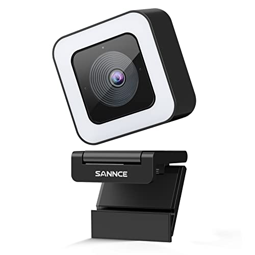 SANNCE 2K 4MP Super HD Webcam,PC Webcam Computer Laptop Videokamera mit Datenschutzauslösung, 2 Mikrofone, Autofokus, 90°FOV, Pro Streaming-Kamera für Aufnahmen, Konferenzen, Gaming, Live-Übertragung von SANNCE