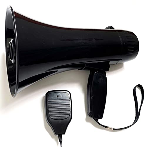 SANON Tragbarer Megafon-Lautsprecher, tragbarer Bullhorn-Megafon-Lautsprecher mit abnehmbarem Mikrofon-Aufnahme-USB-Anschluss für Sport-Treffen Touristenführer von SANON