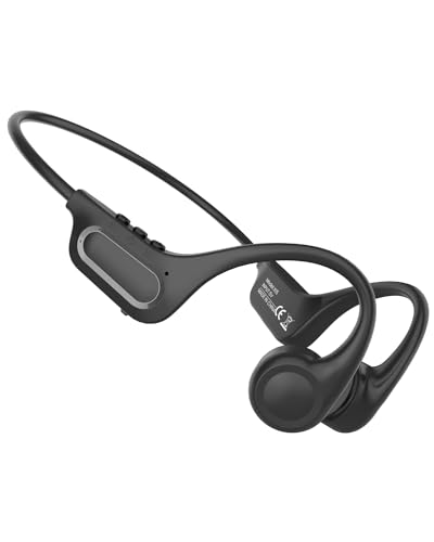 SANOTO Knochenschall Kopfhörer Bluetooth, Open Ear Kopfhörer Bluetooth 5.3,Typ-C-Ladeanschluss, IPX6 wasserdichte Knochenschall Kopfhörer, Bone Conduction Headphones, Zum Joggen, Radfahren von SANOTO