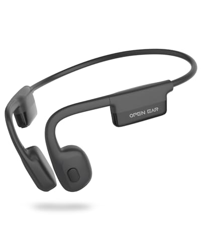 SANOTO Knochenschall Kopfhörer Bluetooth 5.3, Open Ear Kopfhörer mit 8 Stunden Akkulaufzeit, Bone Conduction Headphones mit Dual-Mikrofon, IPX6 wasserdichte Sport Kopfhörer, zum Fahrrad Jogging von SANOTO