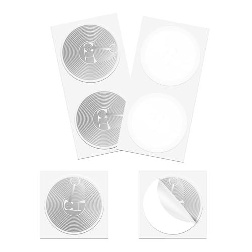 10 Stück NFC Tag Sticker, NFC 215 Tags klebrig Programmierbarer NTAG215 kleiner Aufkleber 25mm, 504 Bytes Speicher für Android iPhone und alle NFC aktivierten Geräte von SANPOPO