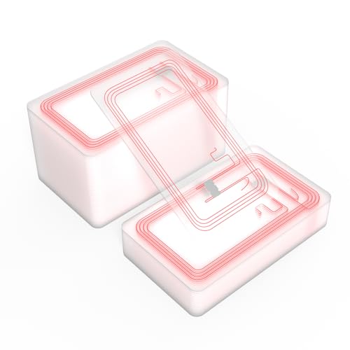 100PCS NFC Tags NTAG215 Transparente Karten, Programmierbare NFC 215 Tag Karten Rewritable CR80, 504 Bytes Speicher kompatibel mit TagMo und Amiibo 100PCS NFC Tags NTAG215 Transparente Karten, Programmierbare NFC 215 Tag Karten Rewritable CR80, 504 Bytes Speicher kompatibel mit TagMo und Amiibo von SANPOPO