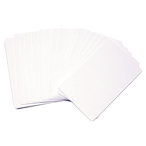 50 weiße PVC-Karten, hochwertige Kunststoff-Ausweiskarten, blanko, PVC-Ausweiskarten, für Zebra-ID-Karten-Drucker, kompatibel mit allen Kunststoffkartendruckern (Kreditkartengröße) von SANPOPO