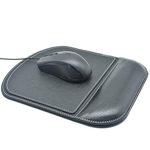 SANQIANWAN Lederoberflächen-Mauspad mit Soft Rest Handgelenkstütze Anti-Rutsch-Basis für Computer-Laptop SANQIANWAN Lederoberflächen-Mauspad mit Soft Rest Handgelenkstütze Anti-Rutsch-Basis für Computer-Laptop von SANQIANWAN