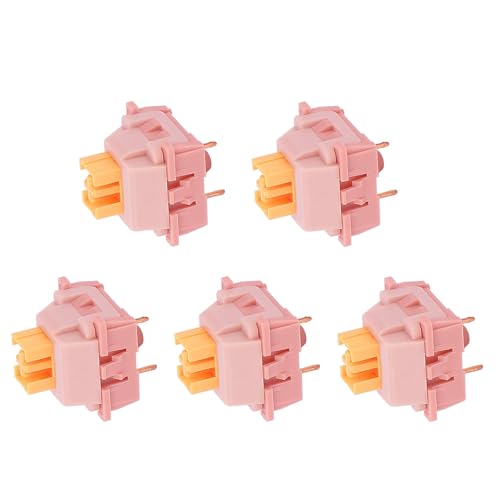 SANRLO Linear-Schalter, vorgeschmiert, 3-polig, für mechanische Tastaturen, creme-gelb, pfirsichfarben SANRLO Linear-Schalter, vorgeschmiert, 3-polig, für mechanische Tastaturen, creme-gelb, pfirsichfarben von SANRLO