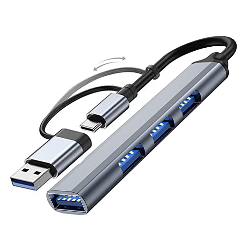 SANSHAN 2-in-1 Typ C / USB 3.0 auf USB 2.0 / USB 3.0 HUB Docking-Adapter mit 4 Anschlüssen, 5 Gbit/s Hochgeschwindigkeits-USB-Splitter-Expander von SANSHAN