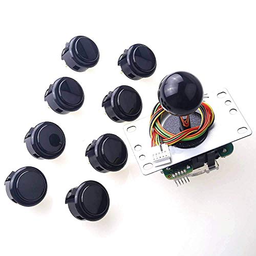 Reyann Sanwa JLF-TP-8YT Joystick + 8 Stück Sanwa OBSF-30 Drucktasten Bundle Kit Farbe: Schwarz Reyann Sanwa JLF-TP-8YT Joystick + 8 Stück Sanwa OBSF-30 Drucktasten Bundle Kit Farbe: Schwarz von SANWA