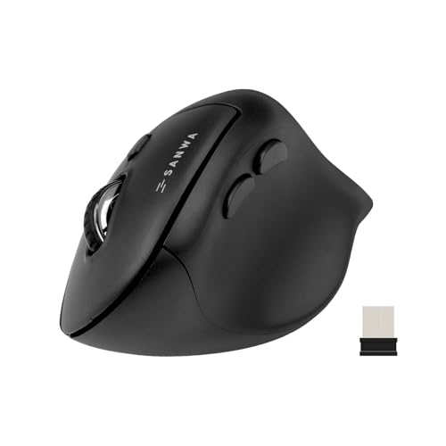SANWA Bluetooth und 2,4 G kabellose Ergo-Maus, GMAERGWBT5-DPH von SANWA