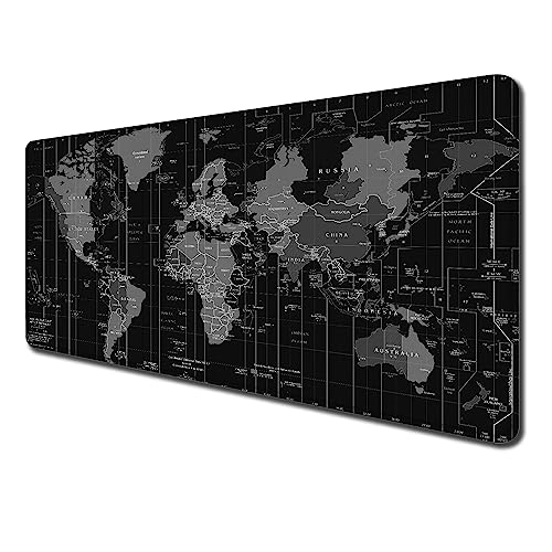 Schreibtischunterlagenschutz, Mauspad, Schreibtischunterlage mit rutschfester Unterseite und genähtem Rand, Muster, personalisiertes Design, Tastatur-Pad für Laptop, Büro und Zuhause, 80 x 40 cm, von SANWUMIAN