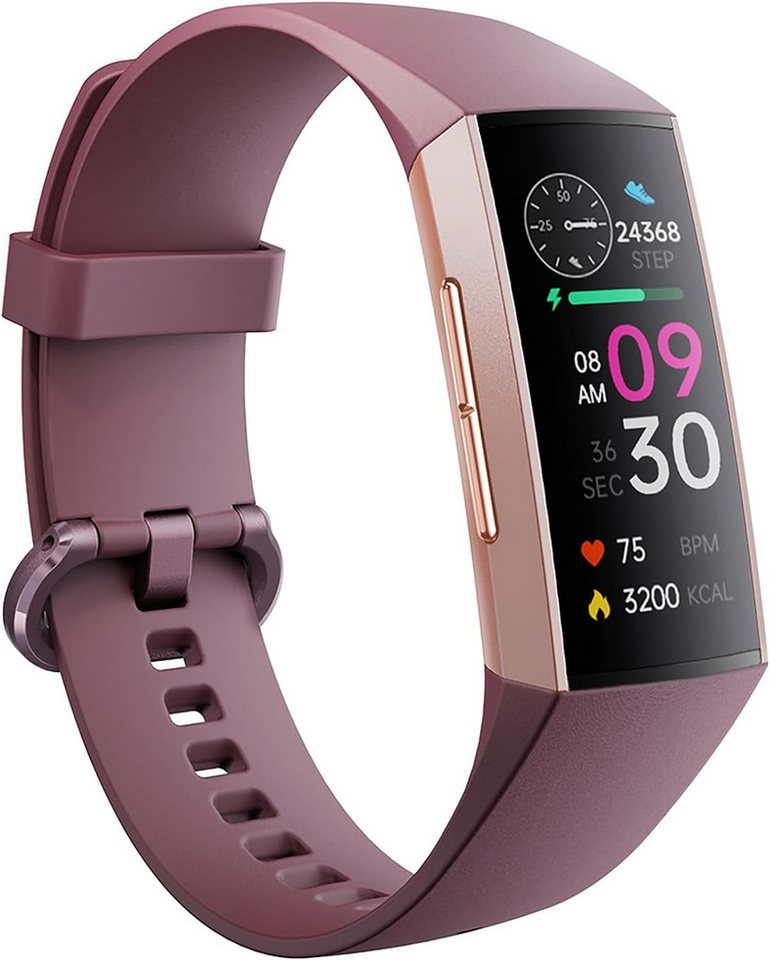 SANZEN für Frauen Männer Bildschirm Fitness Smartwatch (1.1 Zoll, Android iOS), mit Herzfrequenz Blutdruck Schlaf Monitor Kalorien Tracking Schritt von SANZEN