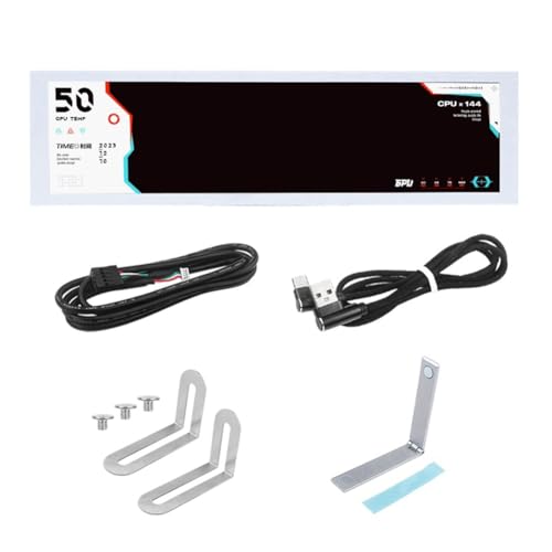 SAROAD 22,4 cm (8,9 ) Computer-Temperaturmonitor (Dynamisches Thema unterstützt), IPS Typ C Sekundärbildschirm, CPU RAM, HDD, Daten, FPS-Monitor, von SAROAD