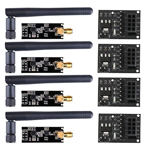 SAROAD NRF24L01+PA+LNA Funkmodul mit Antenne, 1100 Meter lange Entfernung, mit NRF24L01 Wireless Modul-Adapter, 3,3 V, 4 Stück SAROAD NRF24L01+PA+LNA Funkmodul mit Antenne, 1100 Meter lange Entfernung, mit NRF24L01 Wireless Modul-Adapter, 3,3 V, 4 Stück von SAROAD