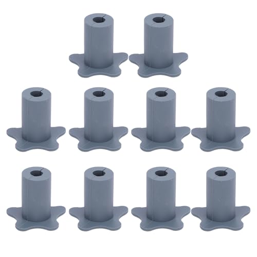 10 Stück Satellitenkabel-Wanddurchführung, Silikon-Satellitenkabel-Routing-Set, Satellitenkabel-Wandlochdurchführung, für 5/8 Zoll 16 Mm Antennenkabel (Grau) von SASKATE