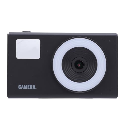 Digitalkamera 4K 48MP 2,4 Zoll Augenschonender Bildschirm Anti-Shake 16-facher Zoom Autofokus Tragbare Reisekamera mit Fülllicht über 20 Filter (Schwarz) von SASKATE