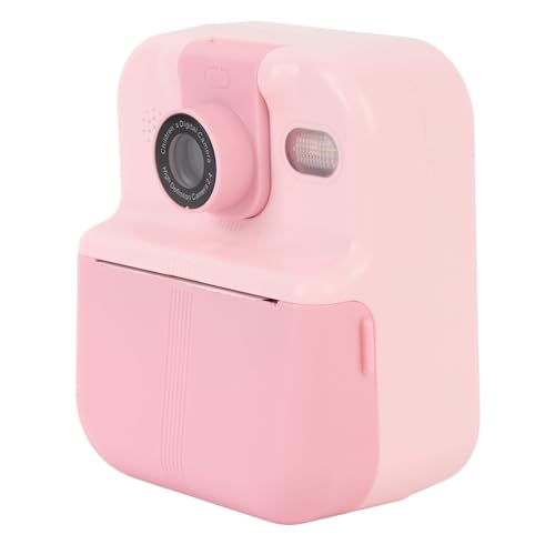 Kamera Sofortdruck 48 MP Foto 1080P Video 2,4-Zoll-IPS-Bildschirm Tragbare Kamera 1200-mAh-Akku Unterstützt Musikspiele Spielen mit um 180 Grad Drehbarem Objektiv (Rosa) von SASKATE