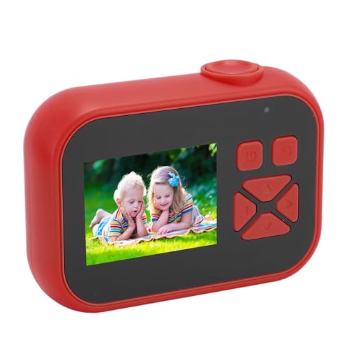 Niedliche Digitalkamera, 24 MP HD, 4-facher Digitalzoom, Wasserabweisend, Stoßfest, Autofokus-Kompaktkamera mit 2,0-Zoll-Bildschirm, für Geburtstagsgeschenke (Rot) von SASKATE