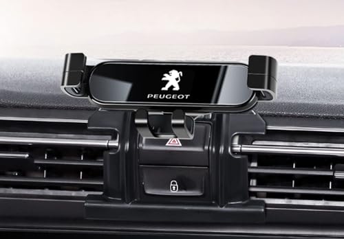 SASOKI Auto Handyhalterung für Peugeot 508L 2019-2023, Stabile Multifunktionaler 360° Drehbarer Telefonhalterung, KFZ Handy Halterung für Alle Handys, Auto Zubehör,C Black von SASOKI