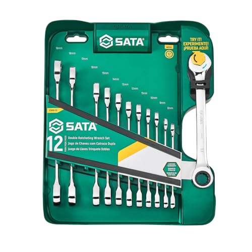 SATA Doppelratschen-Ringmaulschlüssel Satz, 12-tlg. ST09066-02 (Ratschenringmaulschlüsselsatz Doppelratschenringschlüssel Doppelratschenringschlüsselsatz Ringratsche Maulratsche) Größe: 8-19 mm SATA Doppelratschen-Ringmaulschlüssel Satz, 12-tlg. ST09066-02 (Ratschenringmaulschlüsselsatz Doppelratschenringschlüssel Doppelratschenringschlüsselsatz Ringratsche Maulratsche) Größe: 8-19 mm von SATA