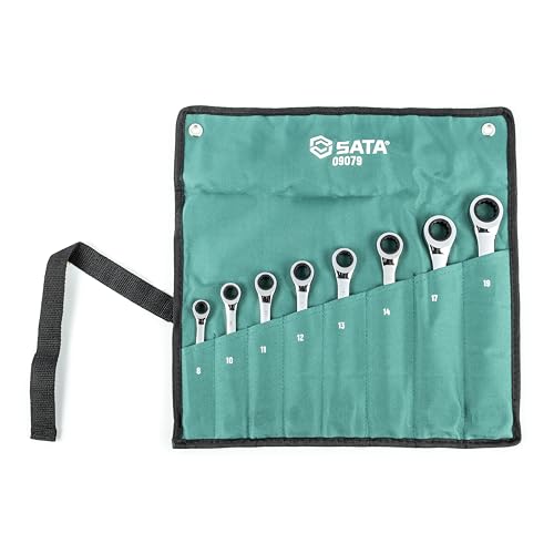 SATA ST09079SJ Doppelratschen Ringmaulschlüssel, Gabelringschlüssel, Gabelschlüssel, Schraubenschlüssel Set metrisch 8-19 mm 8 Tlg. SATA ST09079SJ Doppelratschen Ringmaulschlüssel, Gabelringschlüssel, Gabelschlüssel, Schraubenschlüssel Set metrisch 8-19 mm 8 Tlg. von SATA