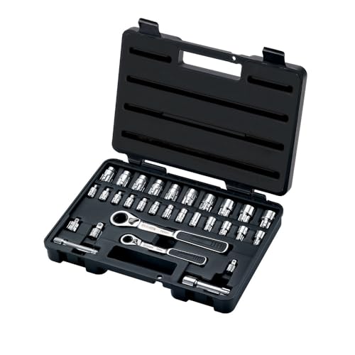 4 Satz SATA Durchsteckschlüssel-Satz, 1/4' & 3/8' 30-teilig, 3,5-19 mm ST09132SJ (Ratschen-Durchsteckschlüssel-Satz Durchsteckschlüsselsatz Durchsteckschlüssel Durchsteckratsche Durchsteckknarre) von SATA